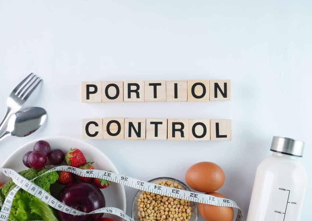 Is Sweet Potato Good for Weight Loss? 8 Infographic illustrating portion control techniques for effective weight loss, featuring visual examples of serving sizes.