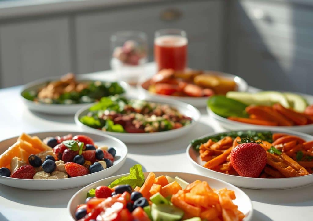 Clinical Nutritionist vs Nutritionist: What's the Difference 21 A table set with various plates of food, showcasing a colourful assortment of dishes and ingredients.
