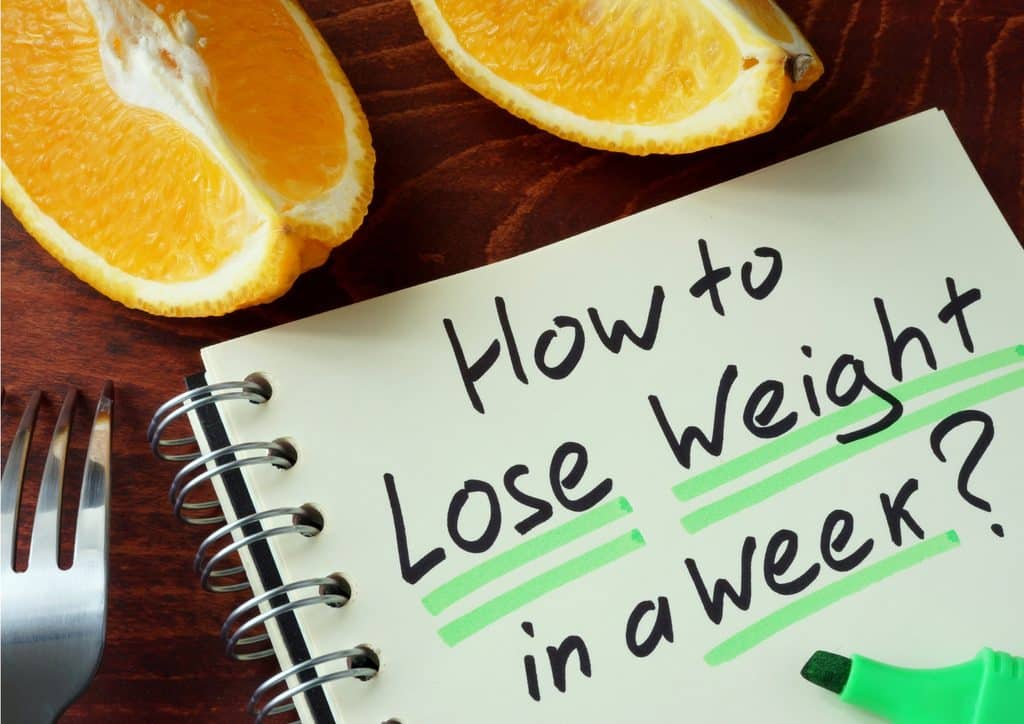 How to Lose Weight Fast (Safely, Without Crashing) 1 Infographic outlining tips for losing weight in a week, including diet, exercise, and hydration strategies.