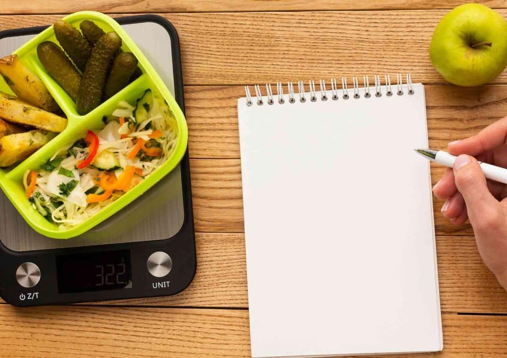 Not Losing Weight in a Calorie Deficit? Here's Why 3 A visual guide illustrating various healthy foods and portion sizes for effective weight loss through diet.