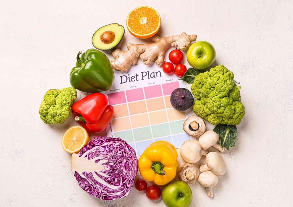 Losing Weight While Breastfeeding: What's Safe and Realistic 9 A visually appealing diet plan highlighting a variety of fruits and vegetables for a nutritious lifestyle.