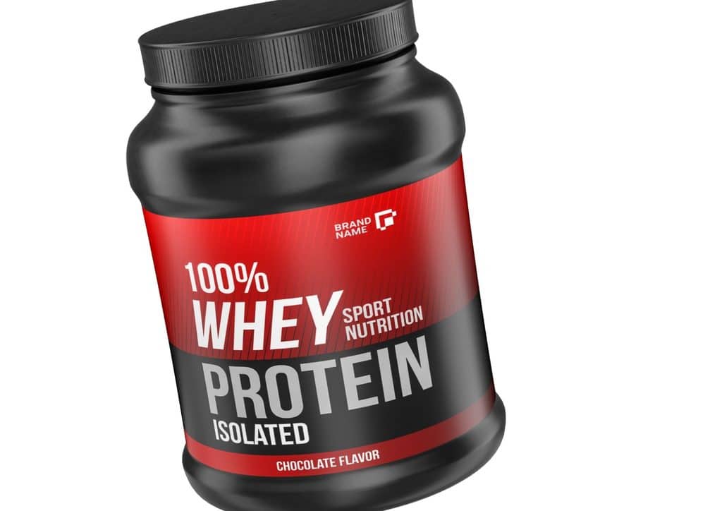 Is Whey Protein Good for Weight Loss? 47 Container of 100% whey protein isolate powder with a scoop, emphasizing its nutritional benefits for fitness enthusiasts.