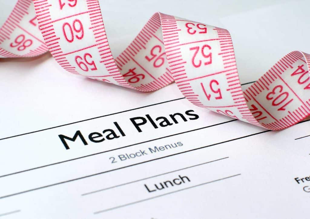 Healthy Meal Plans for Weight Loss: How to Build One That Lasts 18 A sheet of meal plans displayed with a tape measure, representing dietary goals and portion control.