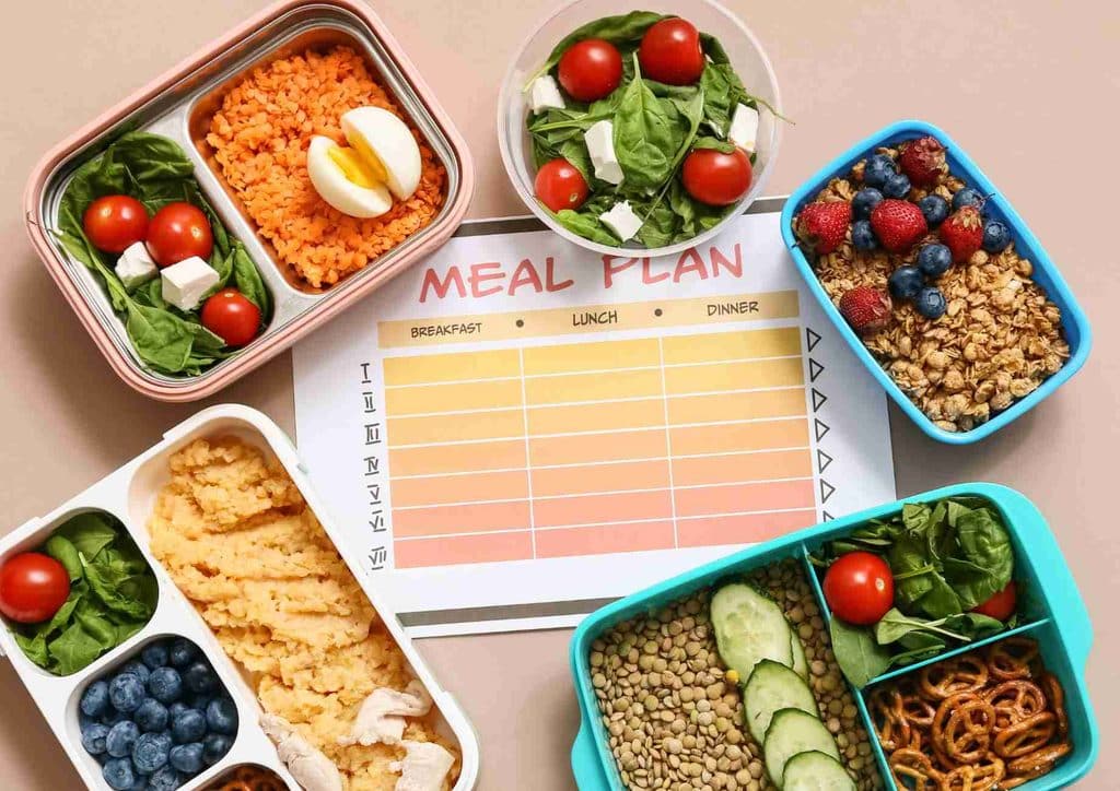 Healthy Meal Plans for Weight Loss: How to Build One That Lasts 19 A visual representation of a meal plan, showcasing diverse foods stored in clear containers for convenient access.