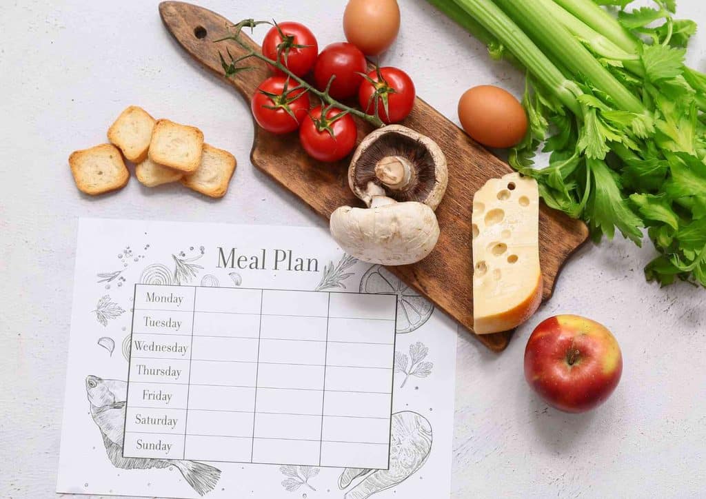 Healthy Meal Plans for Weight Loss: How to Build One That Lasts 31 A structured meal plan template displaying designated spaces for each day's meals and snacks for easy meal tracking.